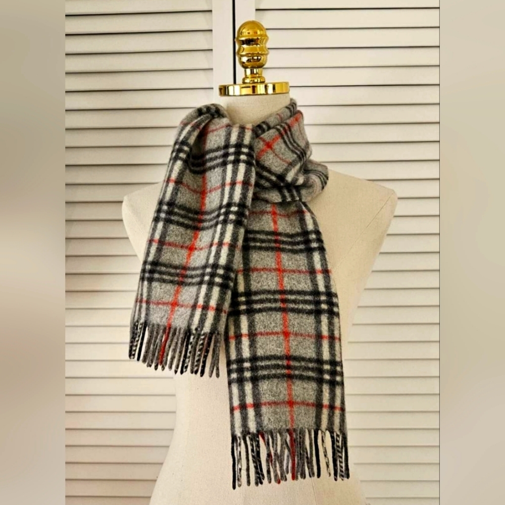 Authentic Burberry Muffler- Great Condition 50% Wool, 50% Cashmere